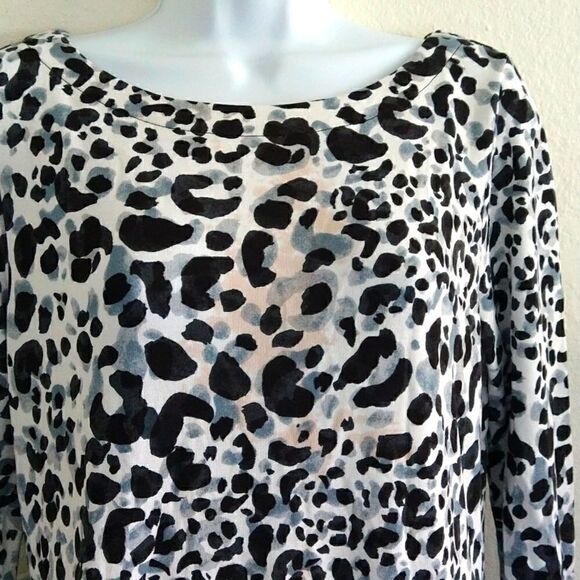 Tommy Bahama Long Sleeve Dress Leopard size Small - Picture 2 of 6